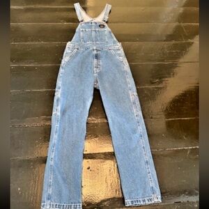 Levi's Blue Denim Bib overalls with Interior Logo Patch